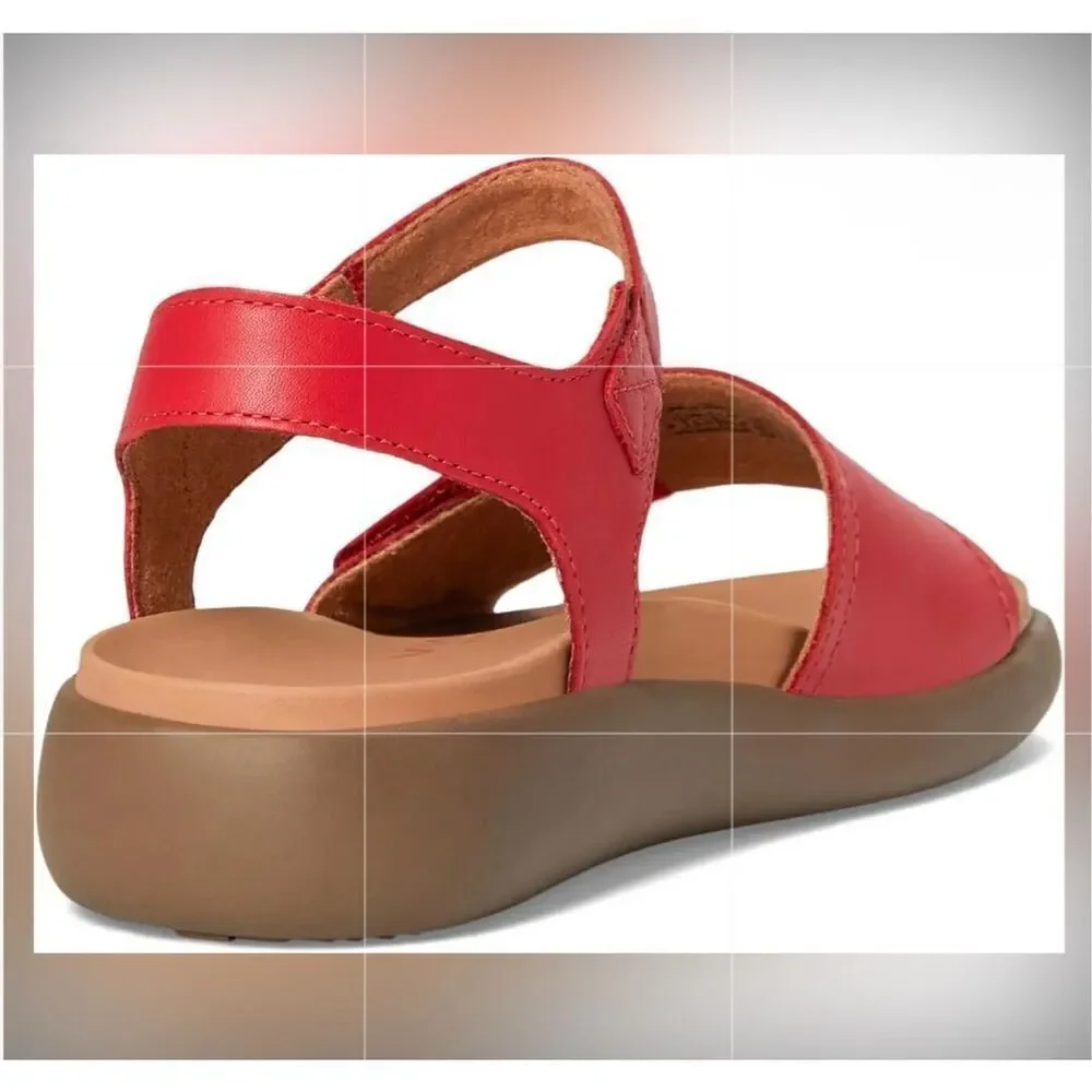 VIONIC Leather Awaken Recovery Supportive Adjustable Strap Sandals Flats Womens